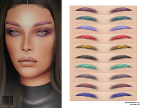 Sims 4 — Glitter Party Eyebrows  | N61  |  V2 by cosimetic — - Female & Male - 30 Swatches - Custom thumbnail Enjoy! 