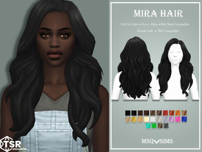 Sims 4 — Mira Hair by MSQSIMS — This long wavy maxis match hair is suitable for female sims only. - Base Game Compatible