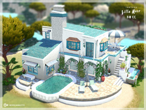 Sims 4 — Villa Muse No CC Lot by Moniamay72 — This is a lovely little Tartosa World Villa perfect for a family of three.