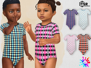 Sims 4 — Argyle Onesie by Pelineldis — Six cute argyle onesies. Can be found in the Tops/T-Shirt category. 