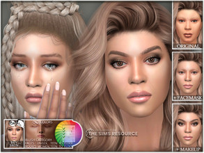 Sims 4 — SKIN Bey.... by BAkalia — Hello :) Realistic facemask and body for female sims. It works like a non-default
