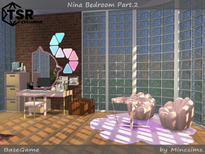 Sims 4 — Nina Bedroom Part.2 by Mincsims — This set contains 11 packages. The baskets in this set can be placed on