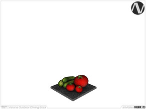 Sims 3 — Verona Tomato Cucumber Plate by ArtVitalex — Outdoor And Garden Collection | All rights reserved | Belong to