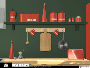 Sims 4 — Lybica Kitchen Decorations by wondymoon — Essentials of a kitchen; decorations! Glossy ceramic look kitchen
