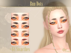 Sims 4 — Bun Dot Eyebrows by Kikuruacchi — - It is suitable for Female and Male. ( Toddler to Elder ) - 68 swatches - HQ