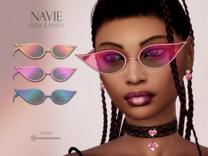 Sims 4 — Navie Sunglasses by Suzue — -New Mesh (Suzue) -10 Swatches -For Female and Male -HQ Compatible
