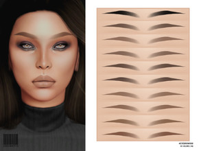 Sims 4 — Kourtney Eyebrows  | N60 by cosimetic — - Female & Male - 45 Swatches - Custom thumbnail Enjoy! 