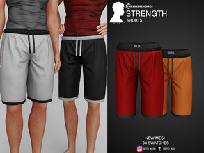 Sims 4 — Strength (Shorts) by Beto_ae0 — Sports shorts for men, enjoy them - 08 colors - New Mesh - All Lods - All maps