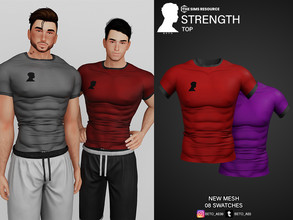 Sims 4 — Strength (Top) by Beto_ae0 — Sports shirt for men, Enjoy it - 08 colors - New Mesh - All Lods - All maps