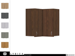 Sims 4 — Lybica Cabinet Corner by wondymoon — - Lybica Kitchen - Cabinet Corner - Wondymoon|TSR - Creations'2022