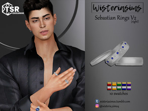 Sims 4 — Sebastian Rings V2 (right) by WisteriaSims — **FOR MEN **NEW MESH *TEEN TO ELDER - Rings Category (right) - 10