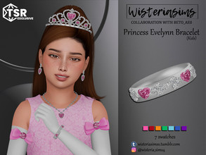Sims 4 — Princess Evelynn Bracelet (kids) by WisteriaSims — Collaboration with Beto_ae0 **To have the complete outfit