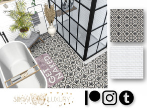 Sims 4 — Liria Tiles Collection - Floors by Sims4Luxury — What about creating a Scandi monochrome sanctuary for your