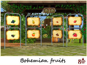 Sims 3 — Large garden signs for Bohemian plants by 8hands — [LGS-12] Large garden signs for 8 bohemian plants sold in the
