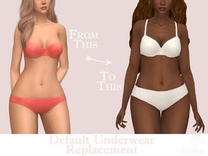 Sims 4 — Default Replacement Underwear Top and Bottom (Bra / Panties) by Dissia — Override for orange bra and panties