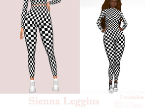 Sims 4 — Sienna Leggins by Dissia — Checkered high waist long leggins ;) Available in 2 swatches