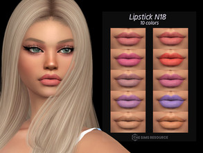 Sims 4 — Lipstick N18 by qLayla — The lipstick is : - base game compatible. - allowed for teen, young adult, adult and