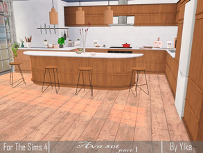 Sims 4 — Ava set part I by Ylka — This is the first part of the set for your kitchen. This set includes: 1) Counter - has