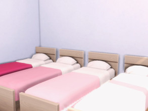 Sims 4 — Base Game Recolor (PINK) by Mama_Liz — Base Game Bed Recolor (Pink only). This package is a set of four beds