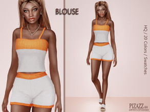 Sims 4 — Two Tone Top by pizazz — www.patreon.com/pizazz It can be worn for everyday, athletic and party. Sims 4 games.