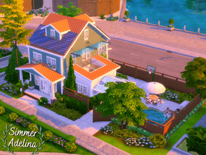 Sims 4 — Eco Family House by simmer_adelaina — A cozy house with a slightly modern interior, dedicated to a family of