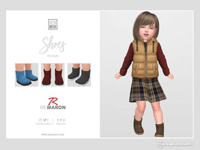 Sims 4 — Boots 01 for Toddler by remaron — Boots for Toddler in The Sims 4 ReMaron_T_Boots01 New Mesh -15 Swatches