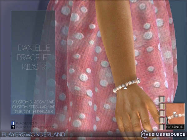 Sims 4 — Danielle Bracelet Kids R by PlayersWonderland — This is the Kids version of my Danielle Bracelet. Coming in 5