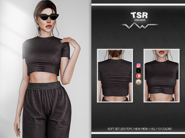 Sims 4 — SOFT SET-233 (TOP) BD723 by busra-tr — 10 colors Adult-Elder-Teen-Young Adult For Female Custom thumbnail