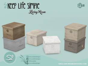 Sims 4 — Keep Life Simple Living Box by SIMcredible! — by SIMcredibledesigns.com available exclusively at TSR 6 colors