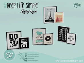 Sims 4 — Keep Life Simple Living Paintings Duo by SIMcredible! — by SIMcredibledesigns.com available exclusively at TSR 4