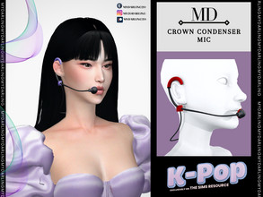 Sims 4 — Crown Condenser Mic adult WOMEN KPOP by Mydarling20 — new mesh base game compatible all lods all maps 10 colors
