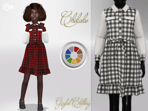 Sims 4 — Chikako by Garfiel — - 10 colours - Everyday, party, formal - Base game compatible - HQ compatible