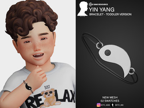 Sims 4 — Yin Yang (Bracelet Toddler Version- Right hand)  by Beto_ae0 — Yin yang bracelets for babies, enjoy it - 02