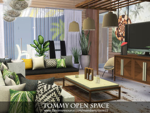 Sims 4 — Tommy Open Space by dasie22 — Tommy Open Space is a tropical room, which includes an entrance area, a living, a