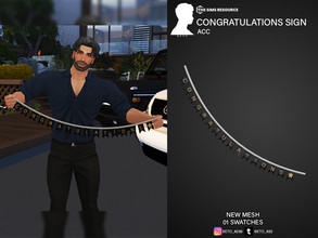 Sims 4 — Congratulations Sign (ACC) by Beto_ae0 — Congratulations sign, enjoy it IMPORTANT -- It is located in the
