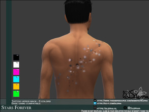 Sims 4 — Stars Forever by Silerna — Hand painted stars tattoo for your simmies ^-^ - Base game compatible - Tattoo -