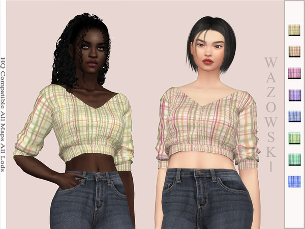 Sims 4 — DESIGN NO.24 by _WAZOWSKI_ — All Texture Maps New Mesh 8 Colors HQ Compatible
