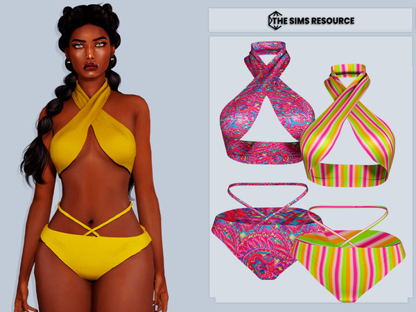 Sims 4 — Paola Swimwear by couquett — SwimWear for female sims, ideal for summer time - 13 swatches - All Map - All Lod