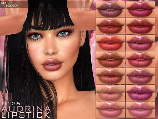 Sims 4 — Audrina Lipstick N126 by MagicHand — Soft lipstick with teeth in 16 colors - HQ Compatible. Preview - CAS