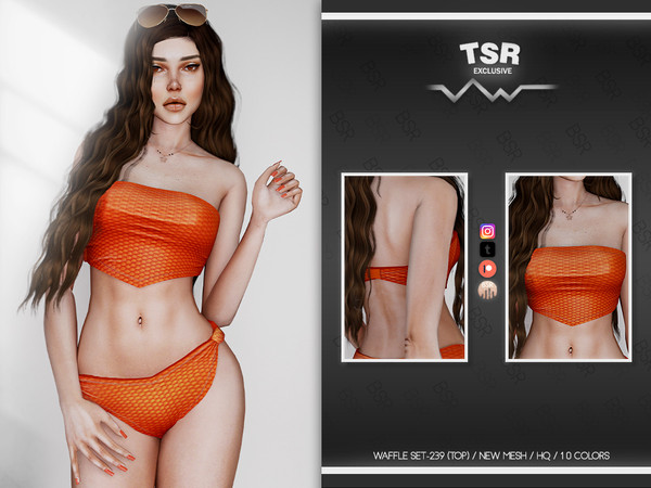 Sims 4 — WAFFLE SET-239 (TOP) BD736 by busra-tr — 10 colors Adult-Elder-Teen-Young Adult For Female Custom thumbnail