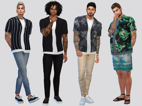 Sims 4 — Felix Shirt by McLayneSims — TSR EXCLUSIVE Standalone item 8 Swatches MESH by Me NO RECOLORING Please don't