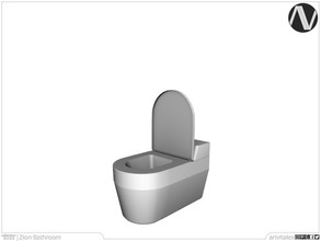 Sims 4 — Zion Toilet With Open Lid by ArtVitalex — Bathroom Collection | All rights reserved | Belong to 2022