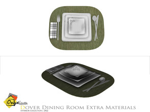 Sims 4 — Dover Placemat With Fork, Knife, Spoon And Plates by Onyxium — Onyxium@TSR Design Workshop Dining Room