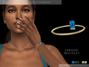 Sims 4 — Addison Bracelet by Glitterberryfly — A matching bracelet set in gold and silver
