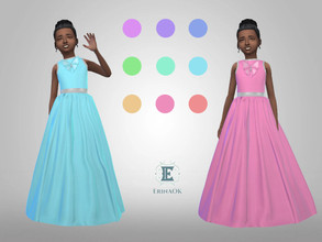 Sims 4 — Girl's Gown 08.30 by ErinAOK — Girl's Formal/Party Butterfly Gown 9 Swatches