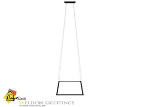 Sims 3 — Weldon Square Ceiling Lamp Tall    by Onyxium — Onyxium@TSR Design Workshop Lighting Collection | Belong To The