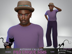 Sims 4 —  Antonios Vallejo by Merit_Selket — Antonios loves to make new friends and always has good advice for neighbors