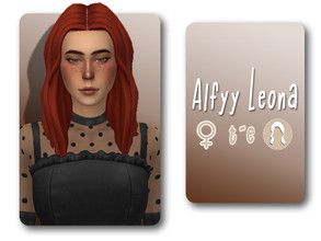 Sims 4 — Leona Hairstyle by Alfyy — Alfyy Leona Hairstyle You can support me on patreon (alfyy) All LODs Custom CAS