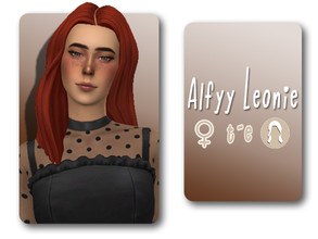 Sims 4 — Leonie Hairstyle by Alfyy — Alfyy Leonie Hairstyle You can support me on patreon (alfyy) All LODs Custom CAS