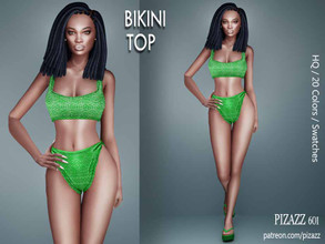 Sims 4 — U-Cut Bikini Top by pizazz — www.patreon.com/pizazz Bikini Top for that sunny day of summer! Sims 4 games. Pic